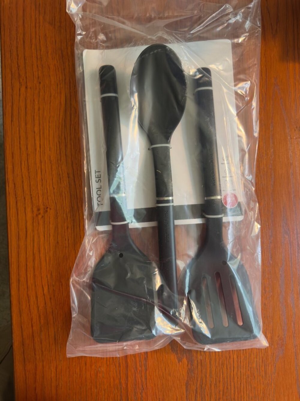 KitchenAid 3-Piece Black Utensil Set Slotted Turner Spatula Basting Spoon NWT